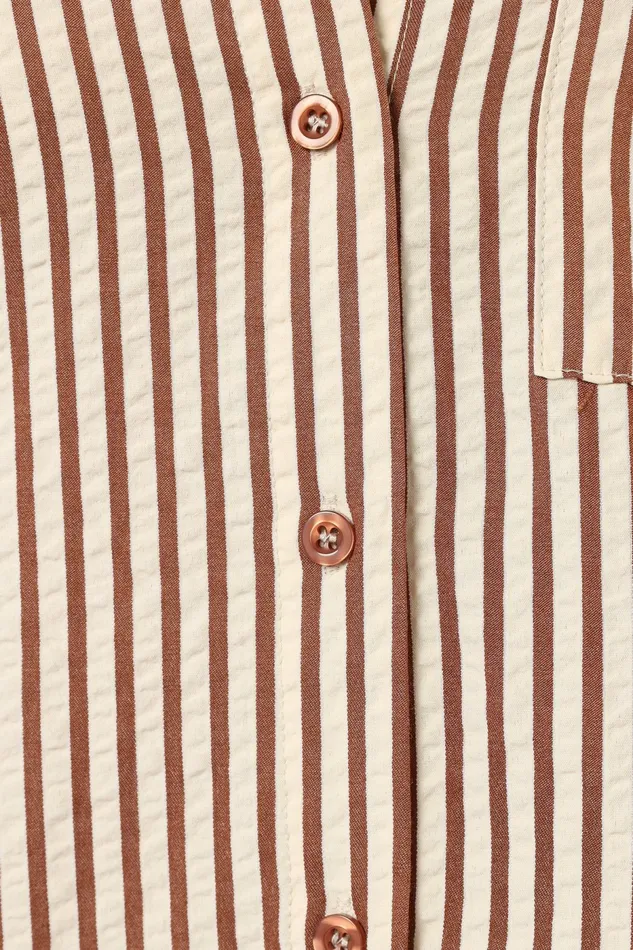 Petal and Pup Matching Sets Women Kennie Top Brown Stripe