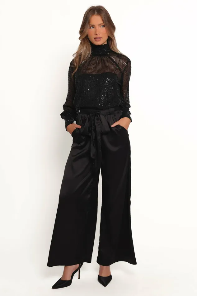 Petal and Pup Stasya Sequin Top Black Women Tops