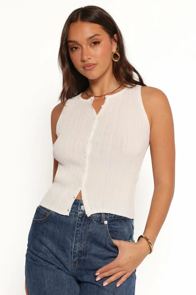 Petal and Pup Tops Women Fairfax Knit Top White
