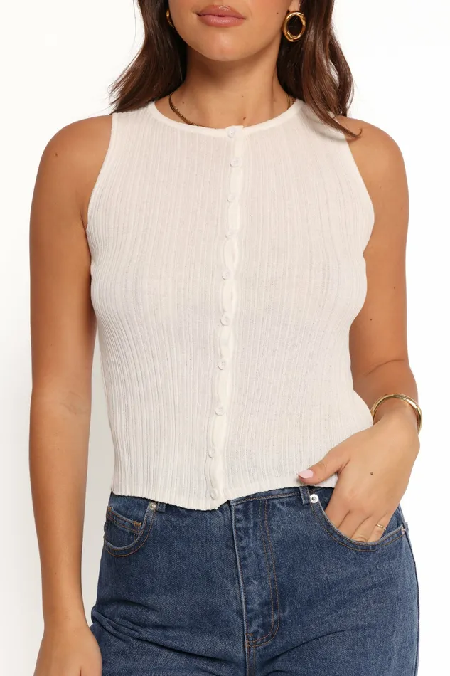 Petal and Pup Tops Women Fairfax Knit Top White