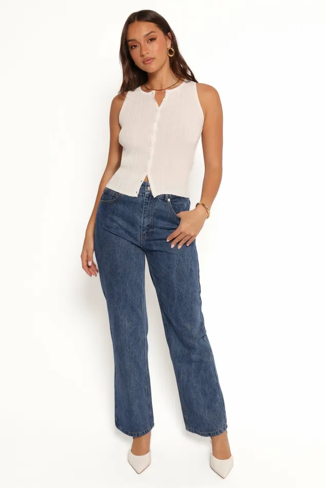 Petal and Pup Tops Women Fairfax Knit Top White