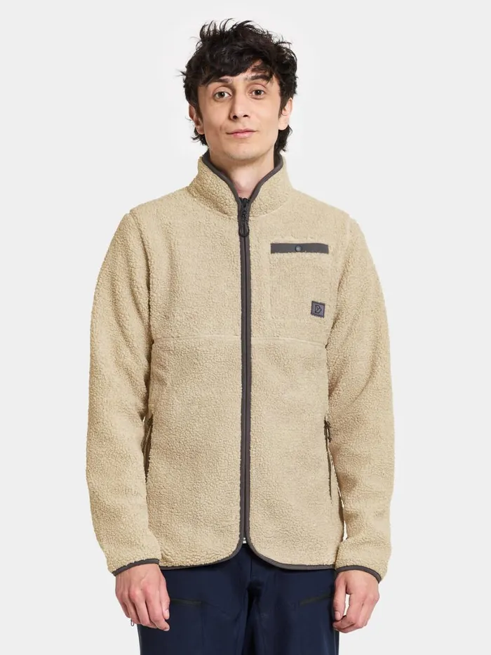 Phoenix Men039s Fullzip Clay Beige Men Didriksons Fleece and Midlayers