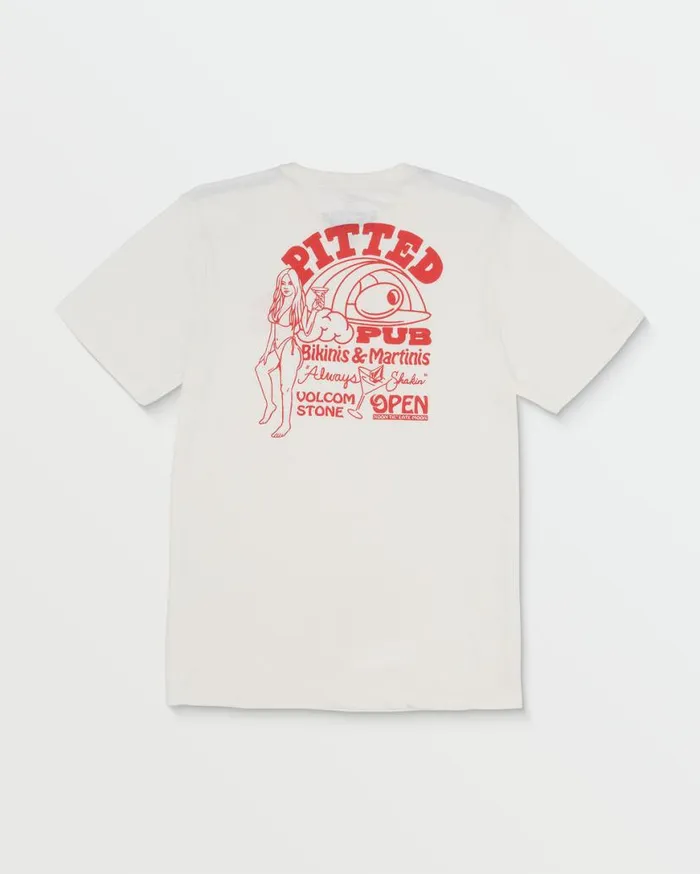 Pitted Pub Short Sleeve Tee 8211 Off White Mens Volcom TShirts and Tanks