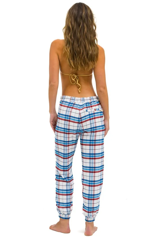 Plaid Lodge Pant 8211 Montauk Plaid Women Aviator Nation Sweatpants