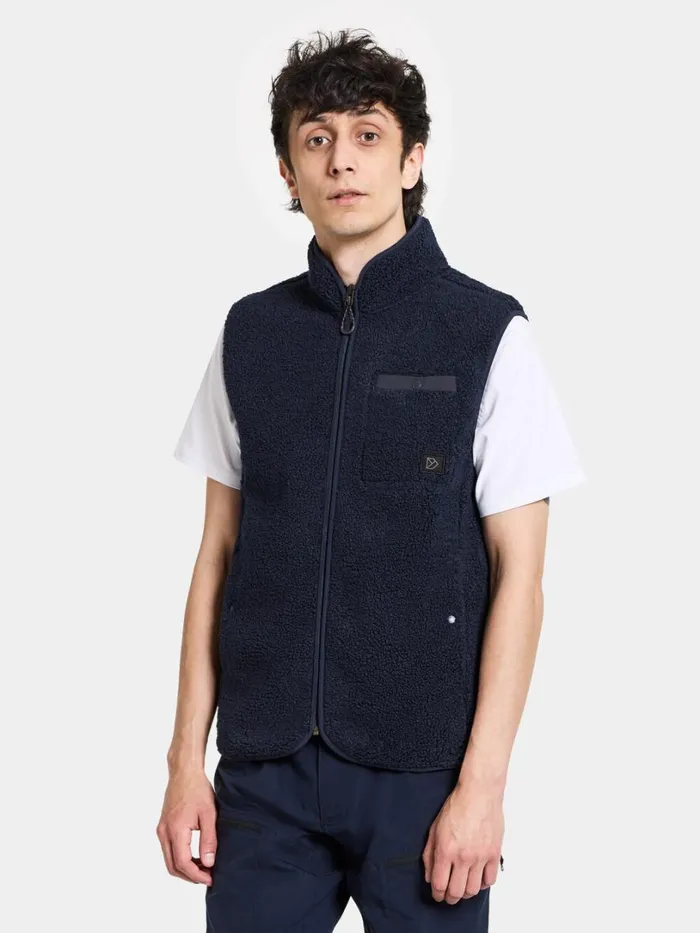 Pollux Men039s Vest Dark Night Blue Men Didriksons Vests