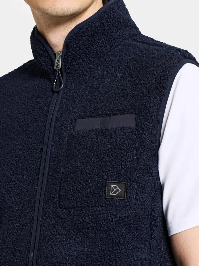 Pollux Men039s Vest Dark Night Blue Men Didriksons Vests Pollux Men039s Vest Dark Night Blue Men Didriksons Vests