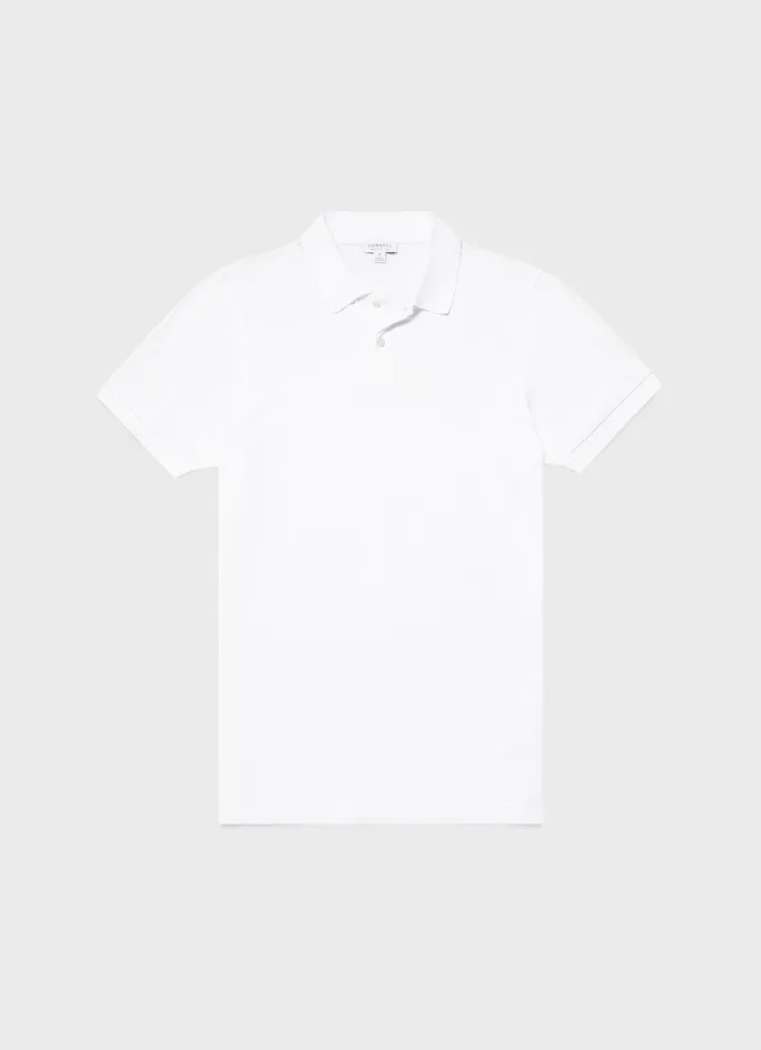 Polo Shirts Men Piqu Polo Shirt White ussunspel