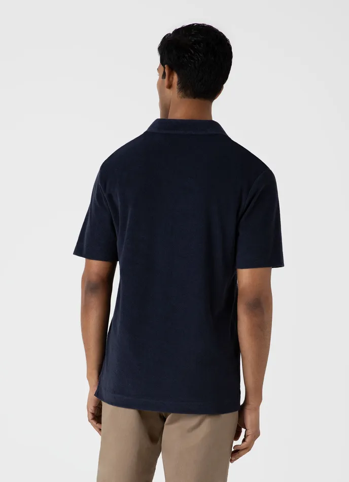 Polo Shirts Towelling Polo Shirt Navy ussunspel Men