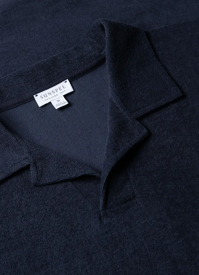 Polo Shirts Towelling Polo Shirt Navy ussunspel Men