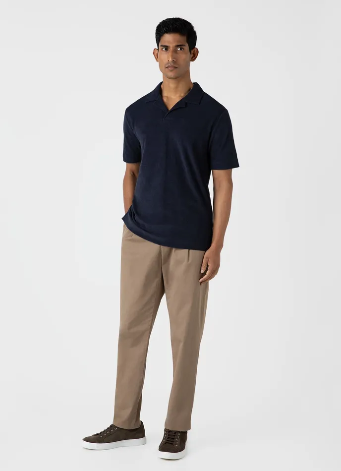 Polo Shirts Towelling Polo Shirt Navy ussunspel Men