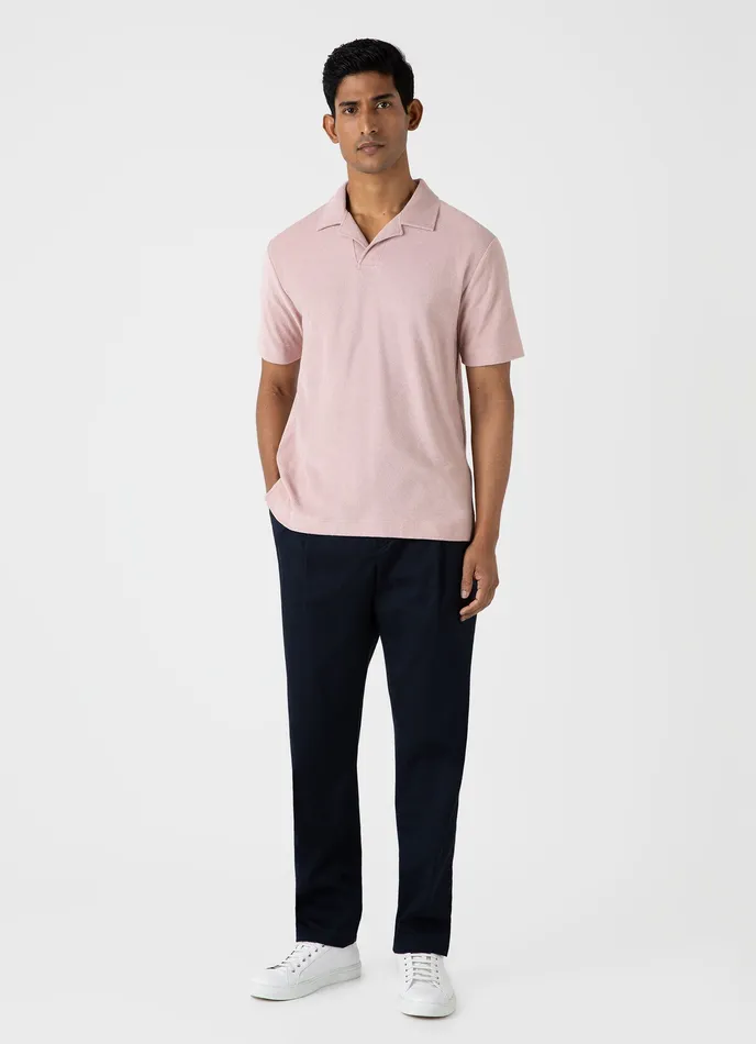 Polo Shirts Towelling Polo Shirt Pale Pink ussunspel Men Polo Shirts Towelling Polo Shirt Pale Pink ussunspel Men