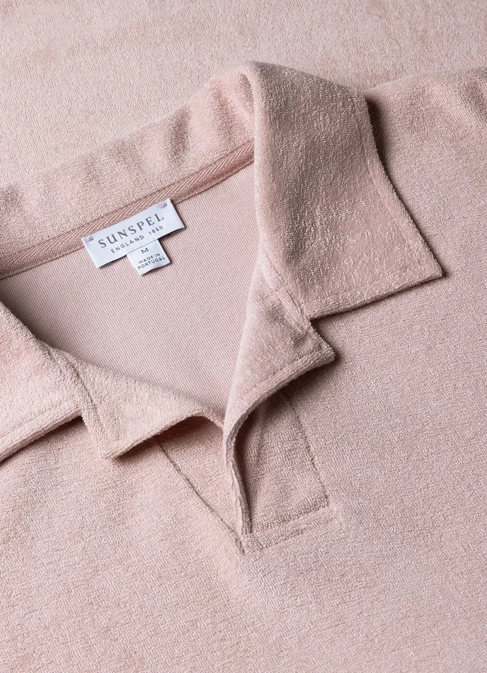 Polo Shirts Towelling Polo Shirt Pale Pink ussunspel Men Polo Shirts Towelling Polo Shirt Pale Pink ussunspel Men