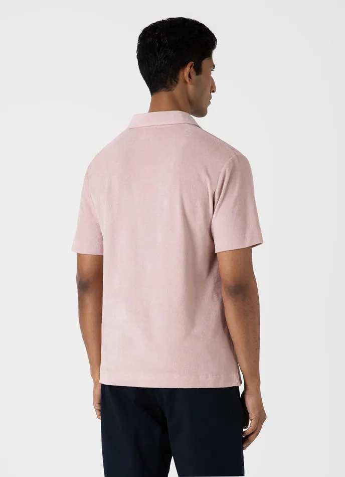 Polo Shirts Towelling Polo Shirt Pale Pink ussunspel Men Polo Shirts Towelling Polo Shirt Pale Pink ussunspel Men