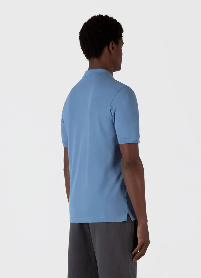 Polo Shirts ussunspel Men Piqu Polo Shirt Como Blue