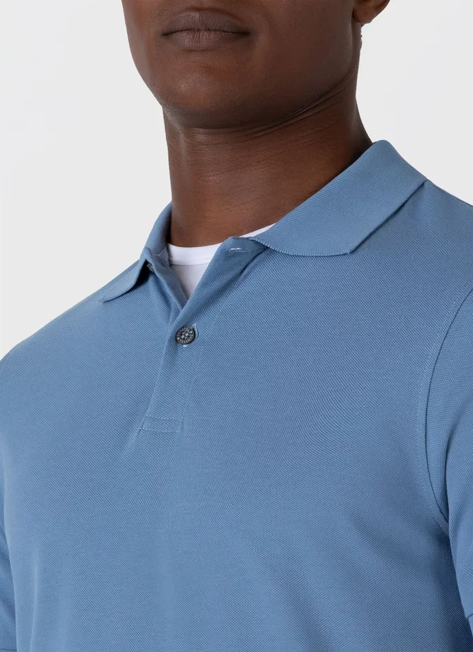 Polo Shirts ussunspel Men Piqu Polo Shirt Como Blue