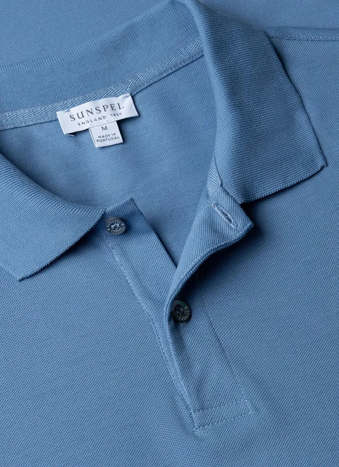 Polo Shirts ussunspel Men Piqu Polo Shirt Como Blue