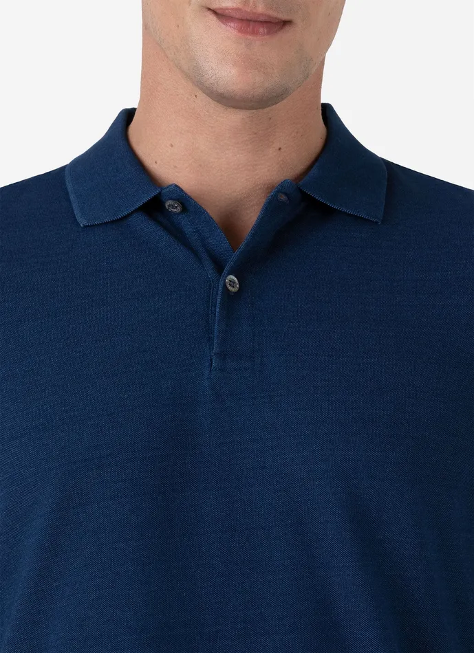 Polo Shirts ussunspel Men Piqu Polo Shirt Real Indigo Polo Shirts ussunspel Men Piqu Polo Shirt Real Indigo