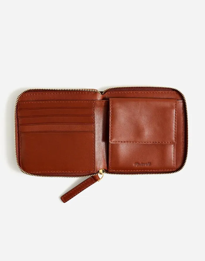 Pouches and Wallets Women Madewell The Essential Zip Wallet Warm Cinnamon