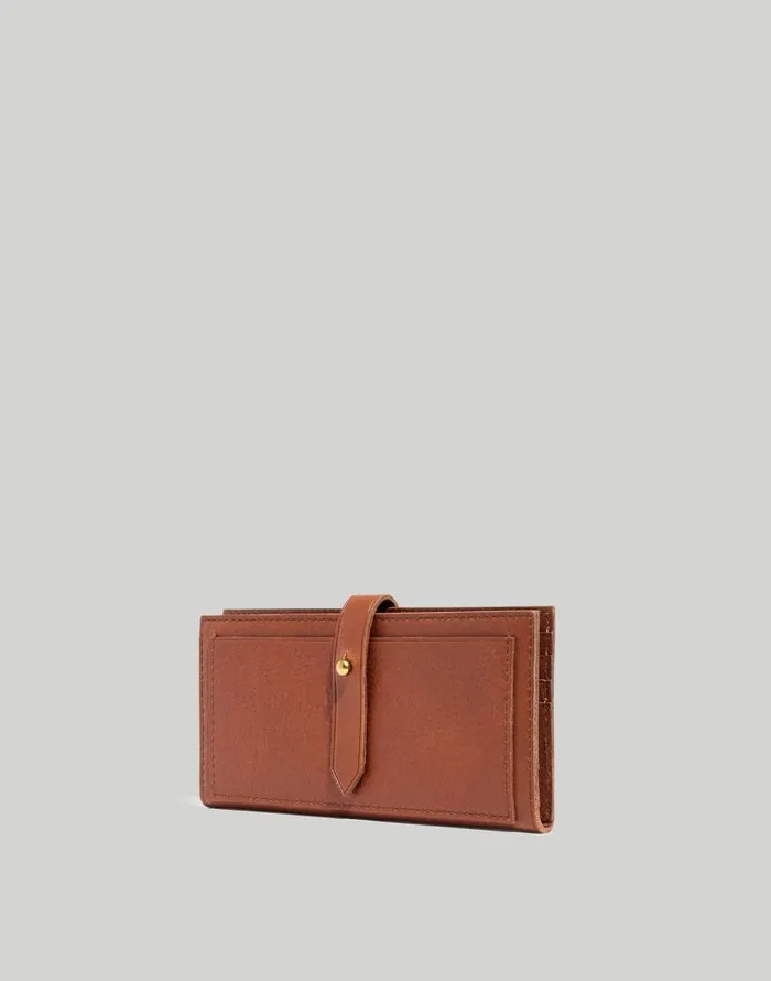 Pouches and Wallets Women Madewell The Leather Post Wallet English Saddle