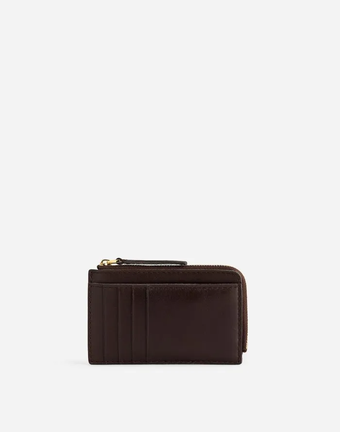 Pouches and Wallets Women Madewell The Zip Card Case Wallet Dark Carob