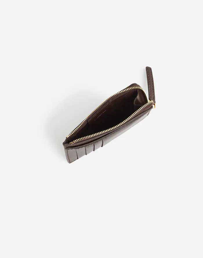 Pouches and Wallets Women Madewell The Zip Card Case Wallet Dark Carob