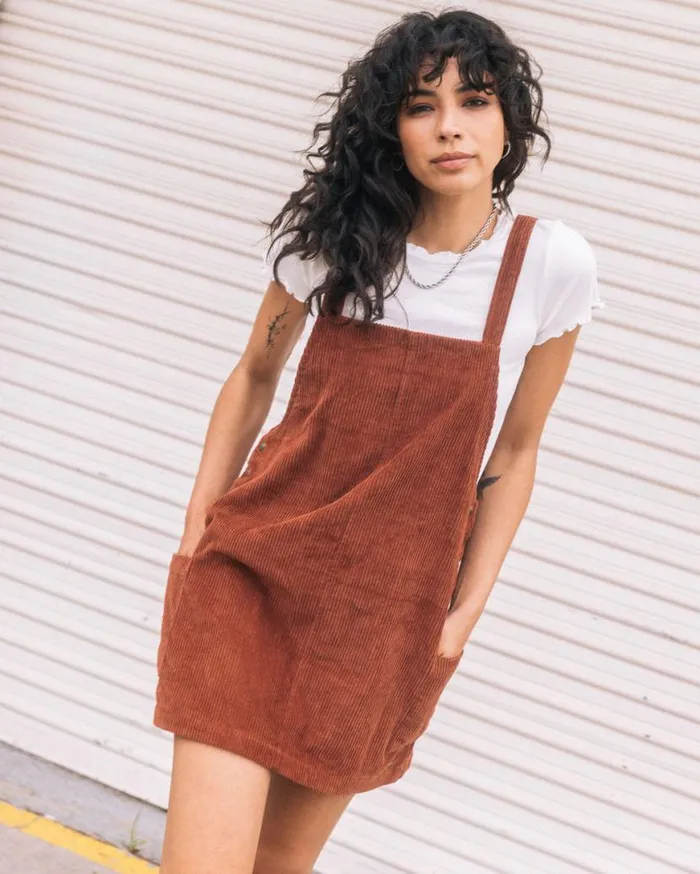 Power Chord Dress 8211 Chestnut Brown Womens Volcom Dresses