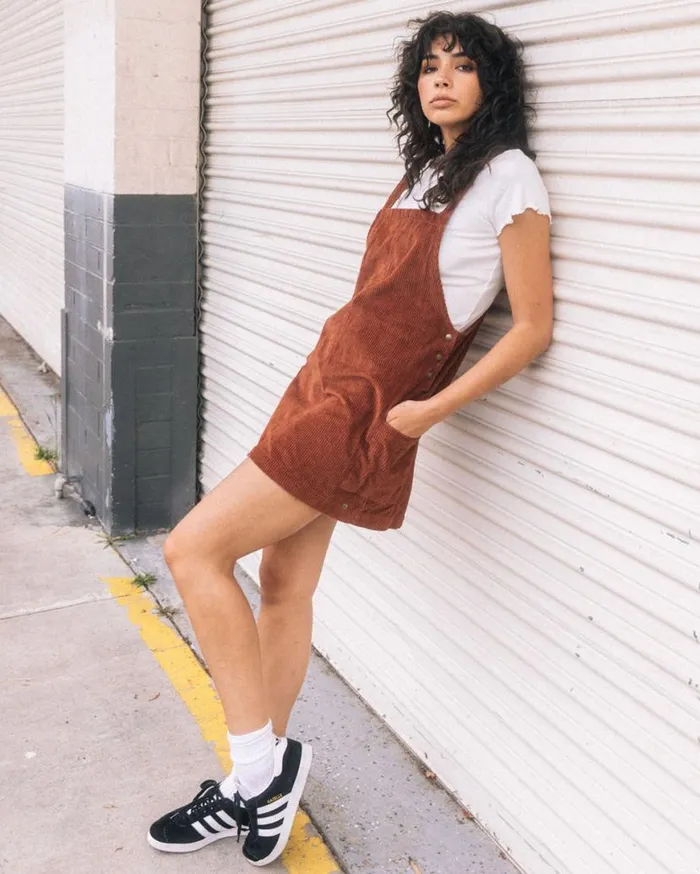 Power Chord Dress 8211 Chestnut Brown Womens Volcom Dresses