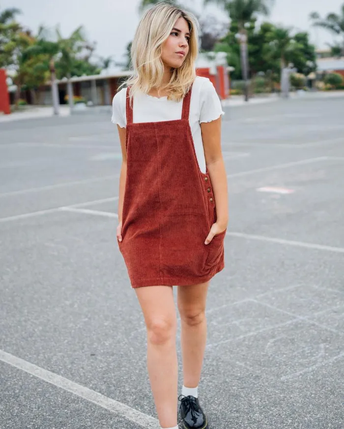 Power Chord Dress 8211 Chestnut Brown Womens Volcom Dresses