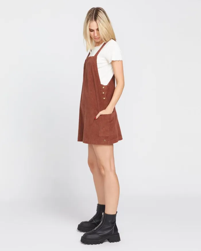 Power Chord Dress 8211 Chestnut Brown Womens Volcom Dresses