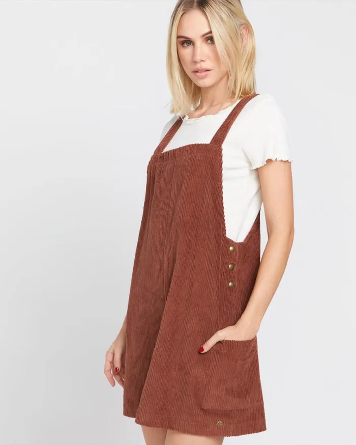 Power Chord Dress 8211 Chestnut Brown Womens Volcom Dresses