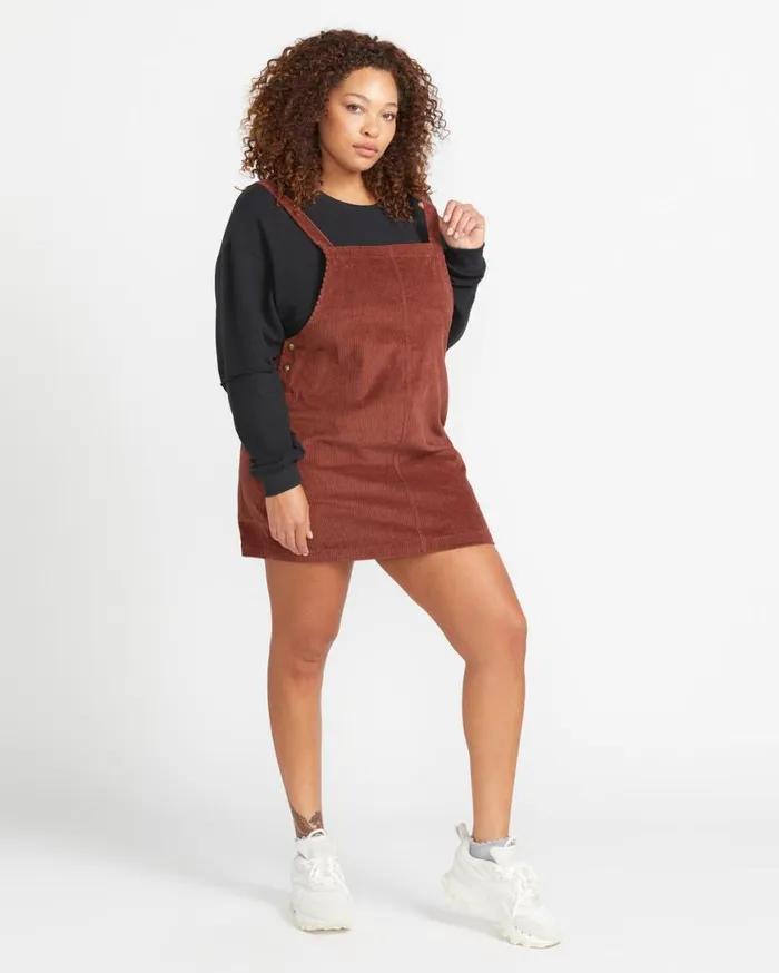 Power Chord Dress 8211 Chestnut Brown Womens Volcom Dresses