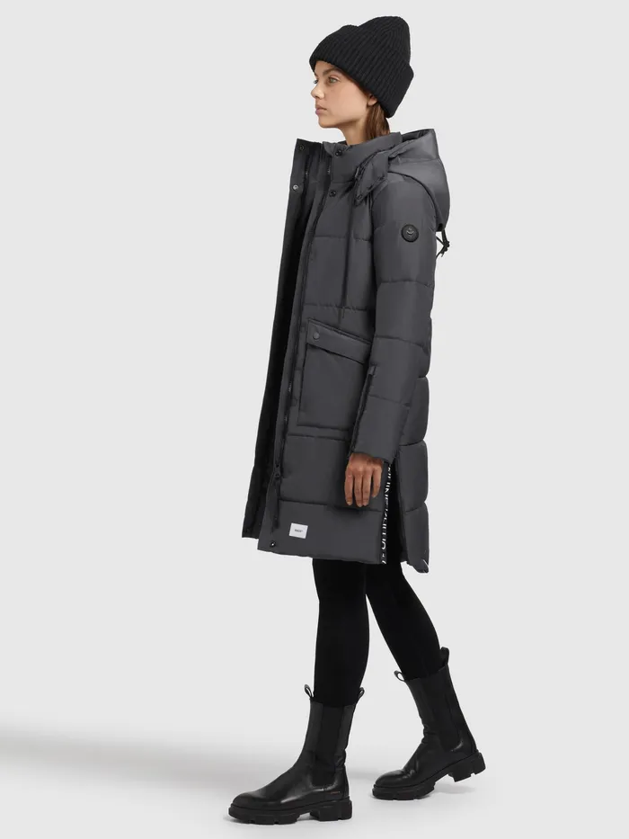 Puffer Coats KHUJO Women Mantel SYLLA Dunkelgrau Dunkelgrau