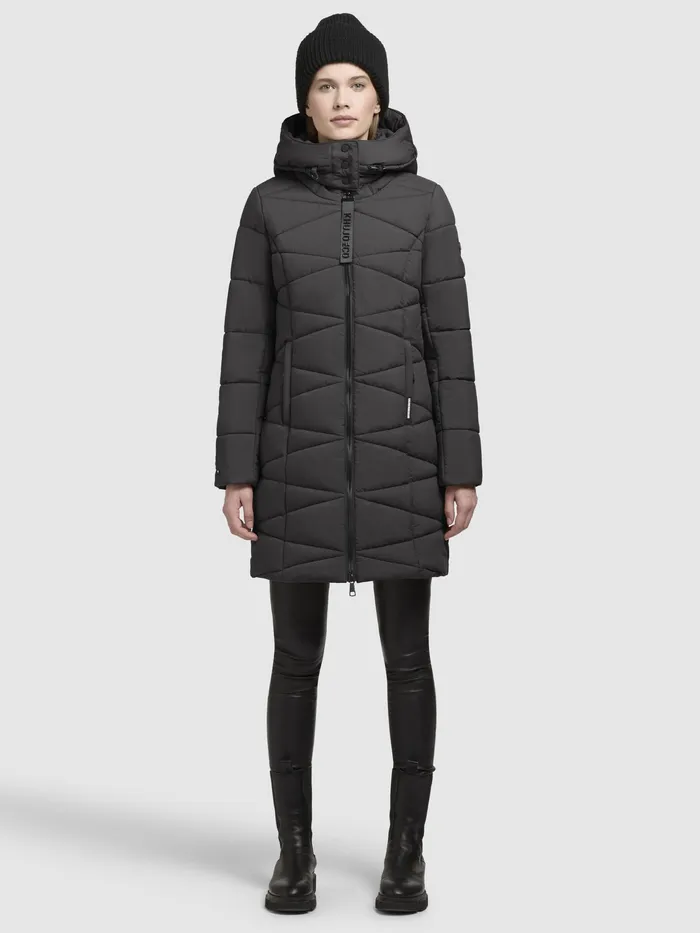 Quilted Coats KHUJO Women Mantel FITT3 Dunkelgrau Dunkelgrau