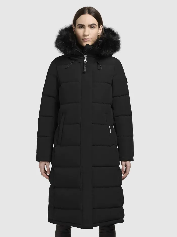 Quilted Coats KHUJO Women Mantel PORDE Schwarz Schwarz