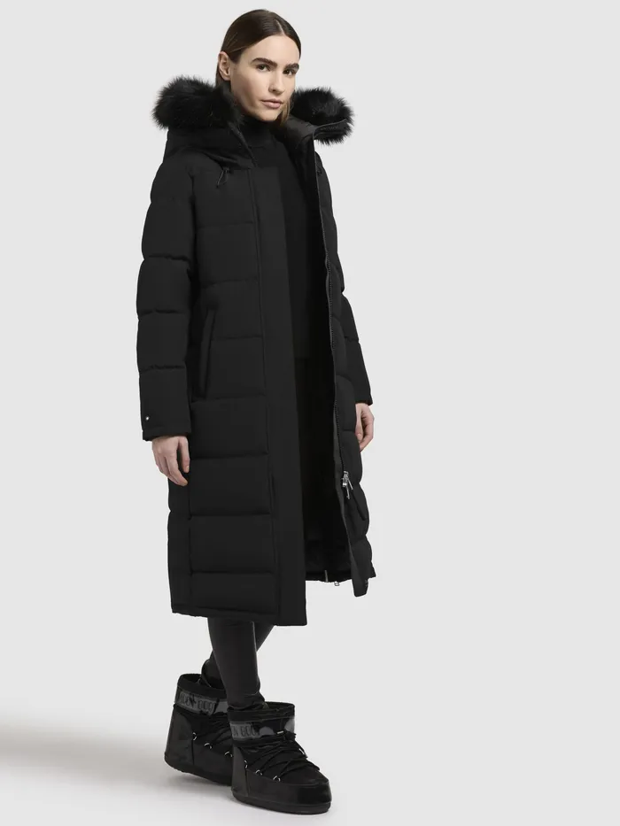Quilted Coats KHUJO Women Mantel PORDE Schwarz Schwarz
