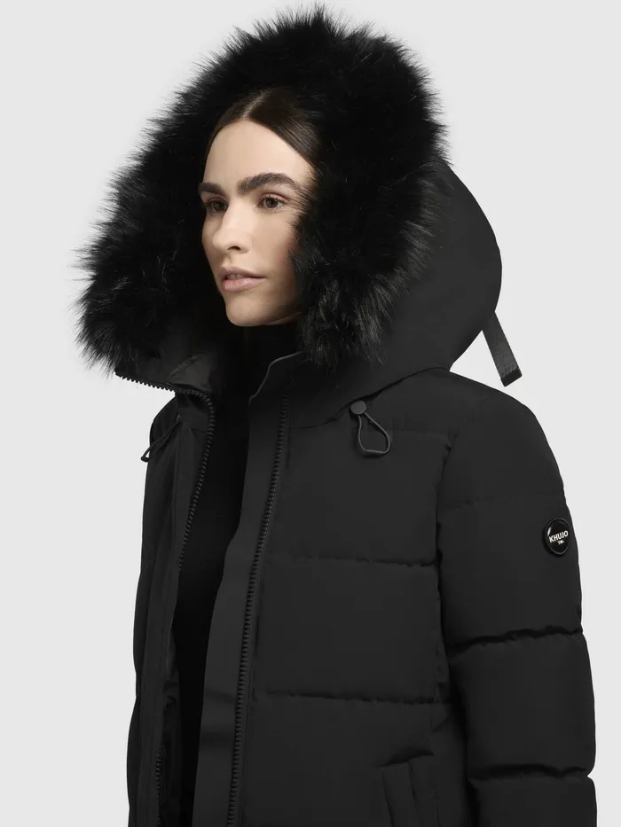 Quilted Coats KHUJO Women Mantel PORDE Schwarz Schwarz