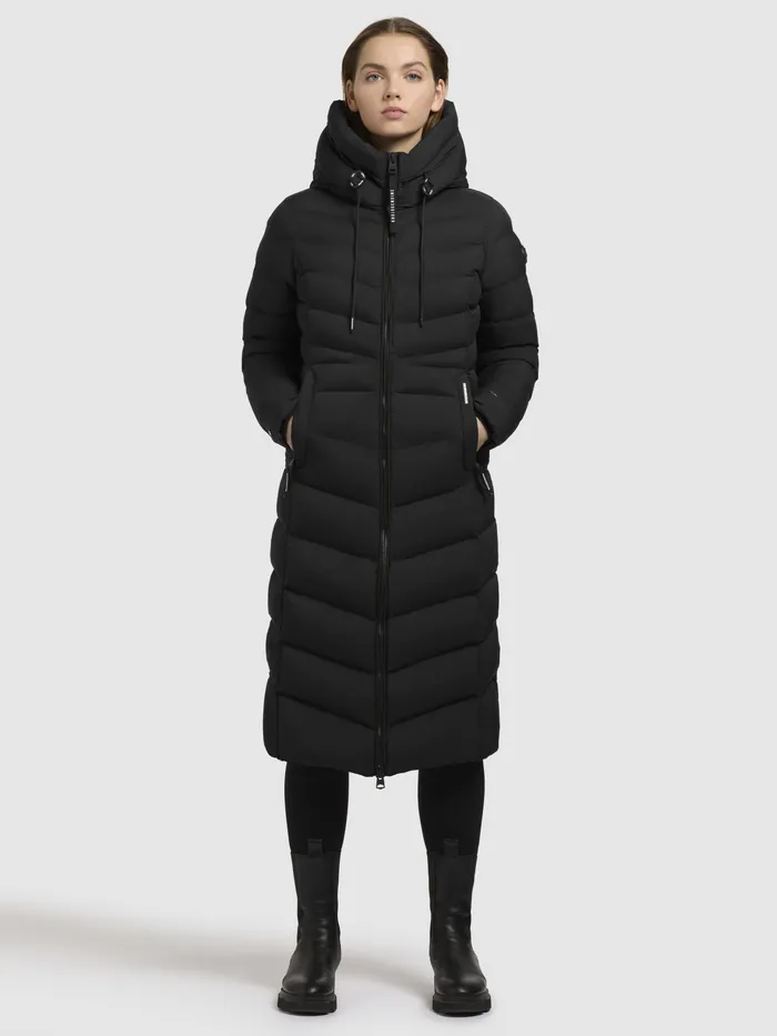 Quilted Coats Women KHUJO Mantel INGRAM4 Schwarz Schwarz