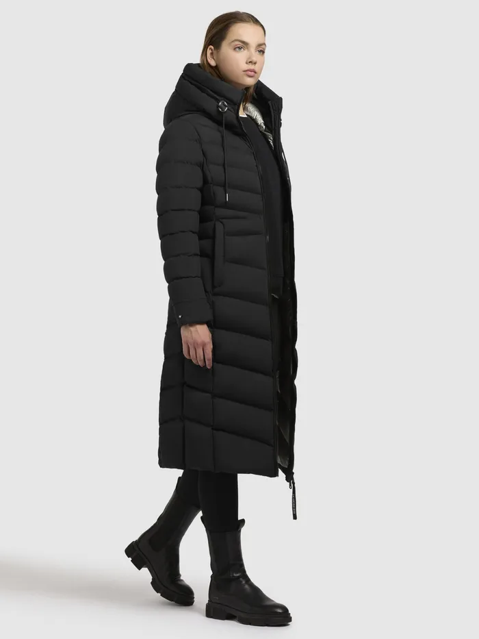 Quilted Coats Women KHUJO Mantel INGRAM4 Schwarz Schwarz