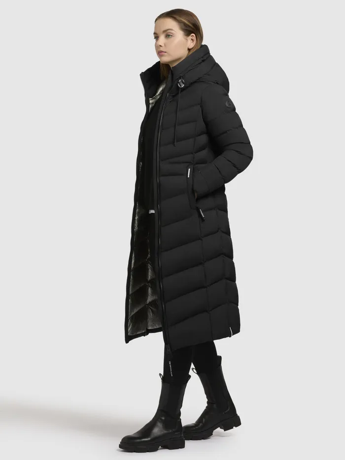 Quilted Coats Women KHUJO Mantel INGRAM4 Schwarz Schwarz