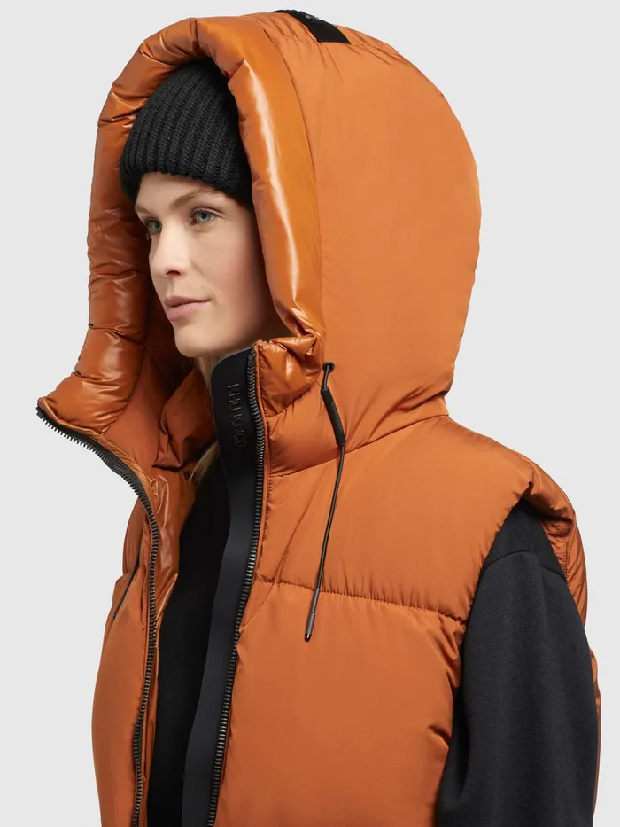 Quilted Vests Women KHUJO Weste ALVA Orangebraun Orangebraun