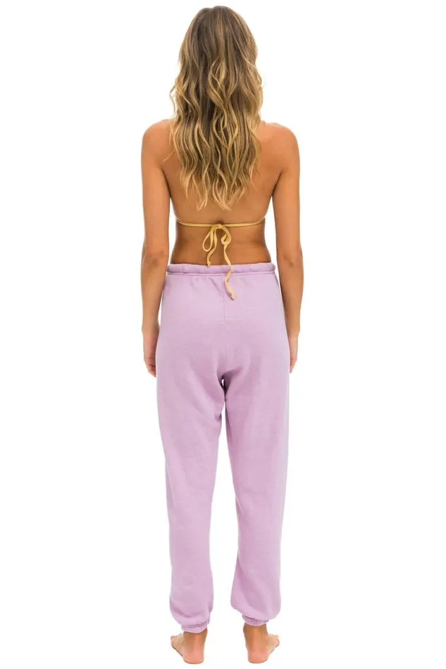 Rainbow Heart Stitch Sweatpants 8211 Mauve Women Aviator Nation Sweatpants