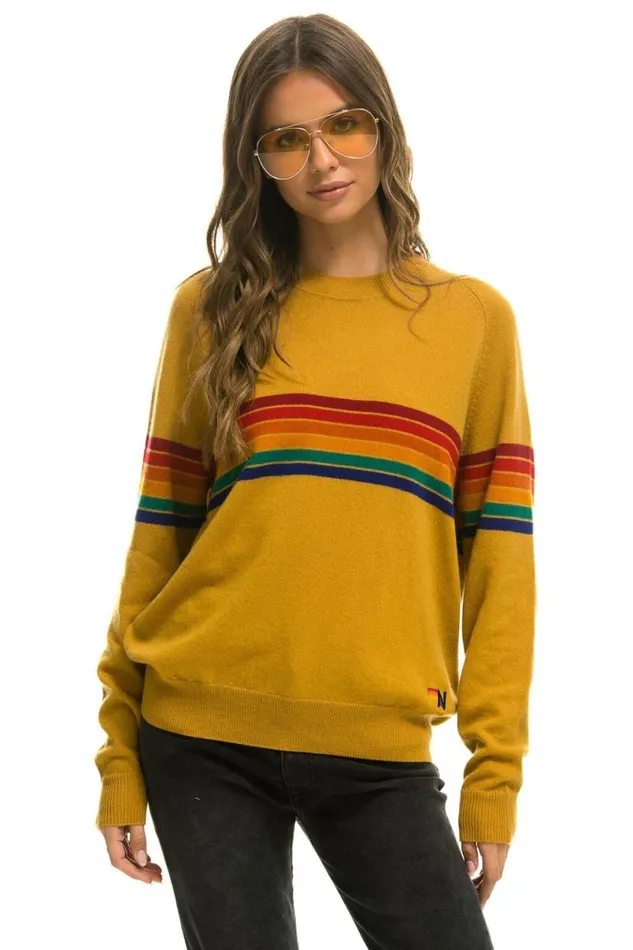 Rainbow Stripe 6 Unisex Light Cashmere Sweater 8211 Harvest Men Aviator Nation Sweatshirts Rainbow Stripe 6 Unisex Light Cashmere Sweater 8211 Harvest Men Aviator Nation Sweatshirts