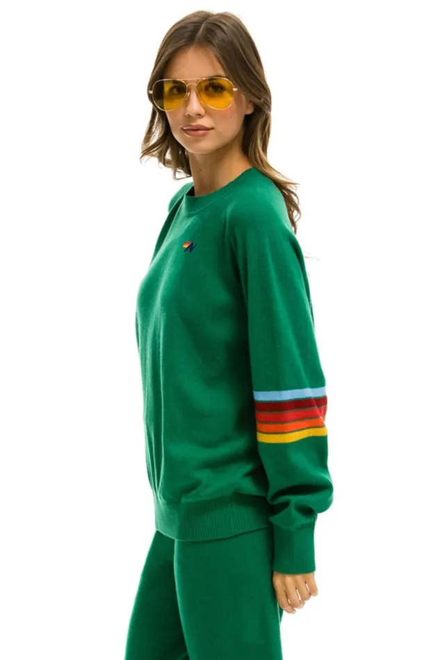 Rainbow Stripe Sleeve Unisex Cashmere Light Sweater 8211 Amazon Men Aviator Nation Sweatshirts