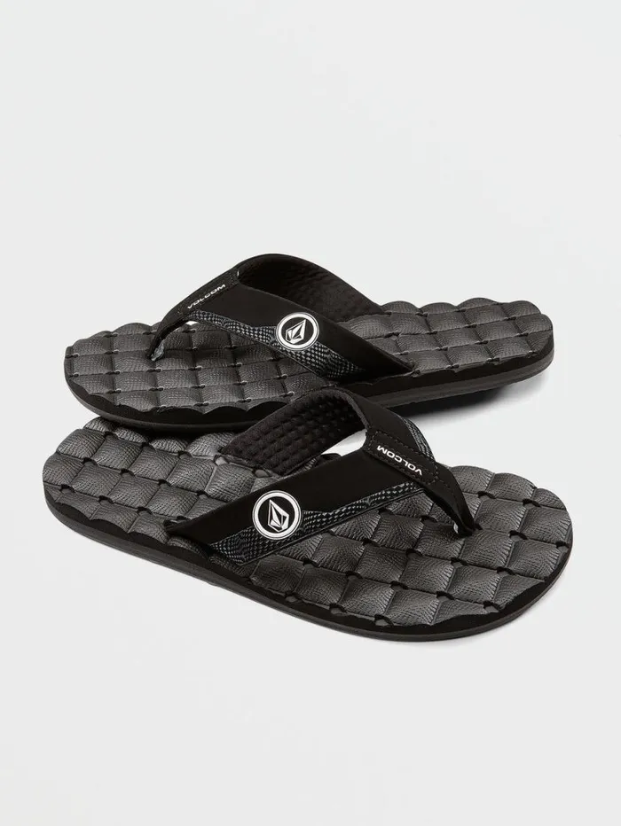 Recliner Big Youth Sandals 8211 Black White Kids Volcom Sandals