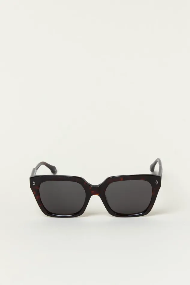 Rectangular Sunglasses Laia Brown Women Baandsh Eyewear