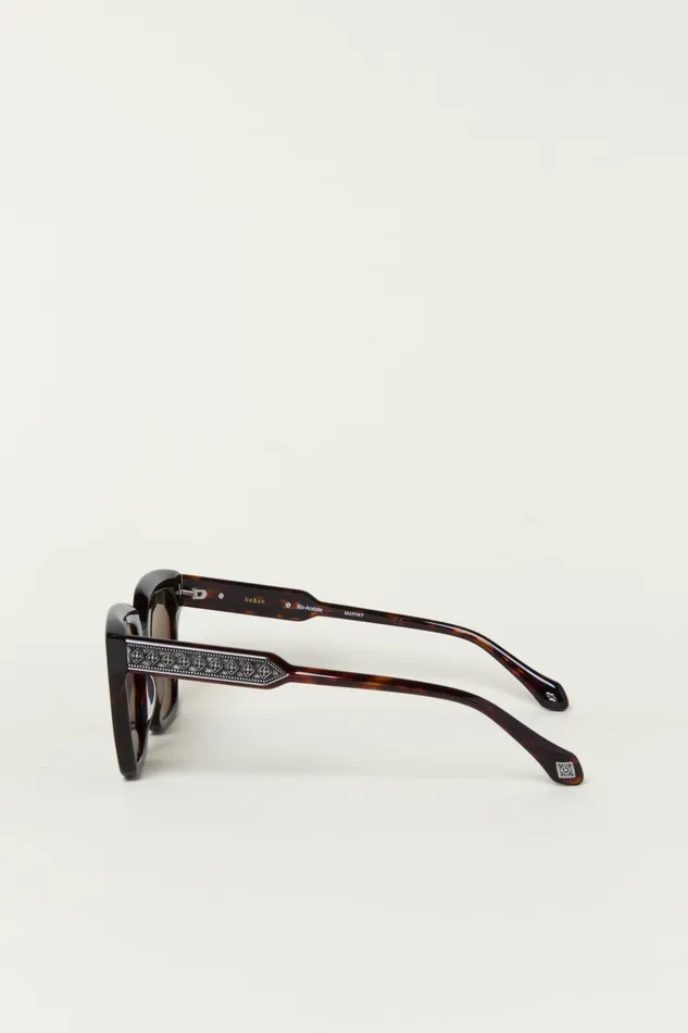 Rectangular Sunglasses Laia Brown Women Baandsh Eyewear
