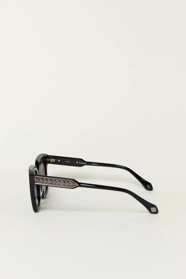Rectangular Sunglasses Laia Brown Women Baandsh Eyewear