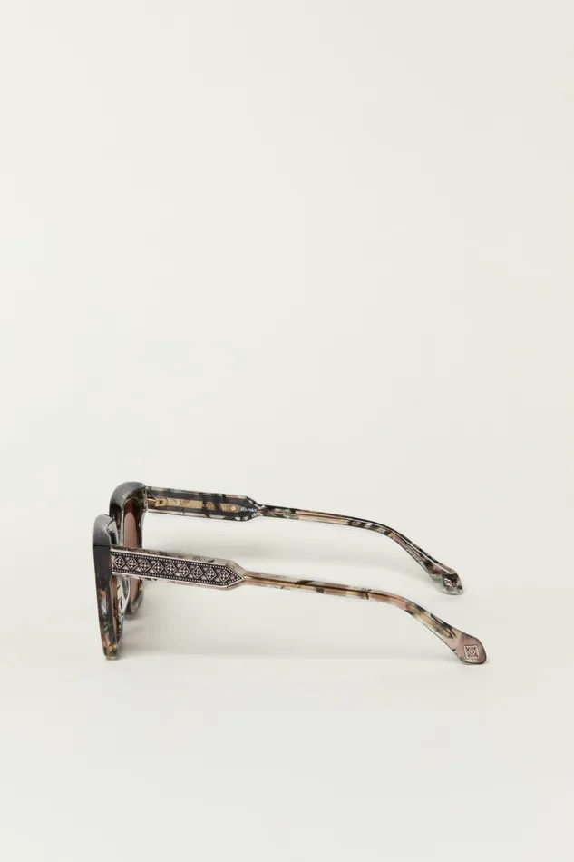Rectangular Sunglasses Laia Brown Women Baandsh Eyewear