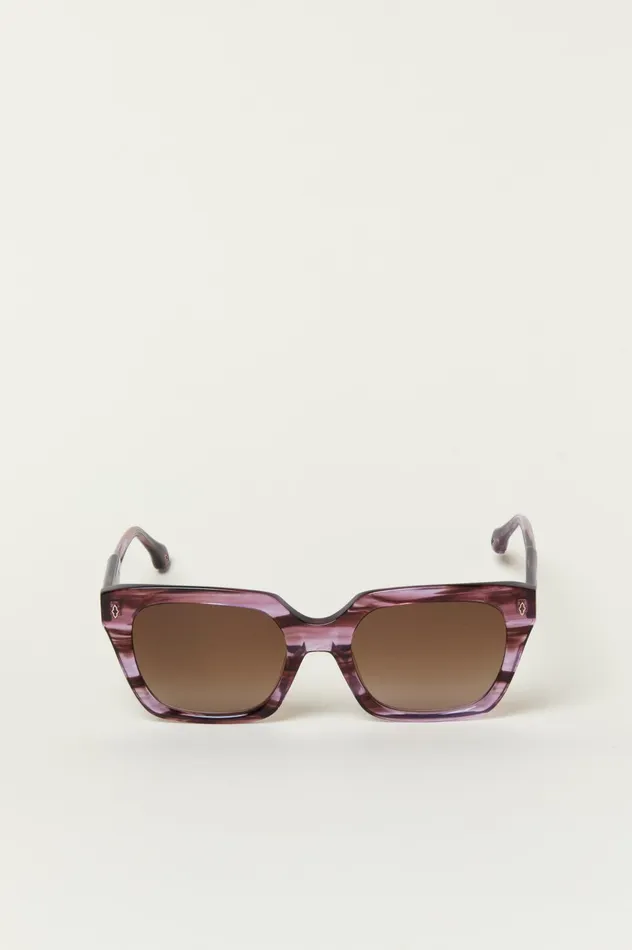 Rectangular Sunglasses Laia Brown Women Baandsh Eyewear