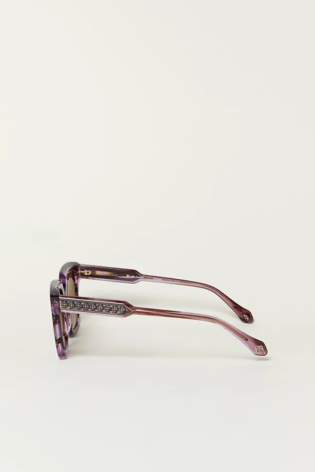 Rectangular Sunglasses Laia Brown Women Baandsh Eyewear